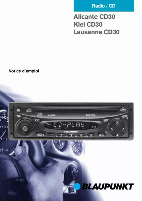 Notice BLAUPUNKT LAUSANNE CD30 autoradio Trouver une solution à un